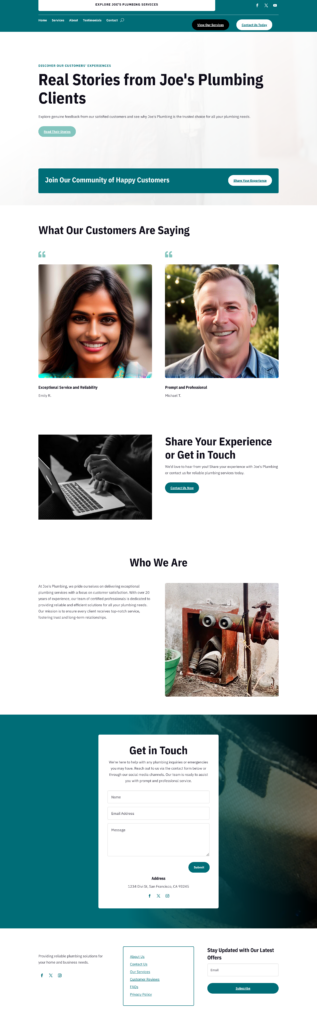 screenshot 2026 02 21 at 09 18 50 testimonials joe's plumbing